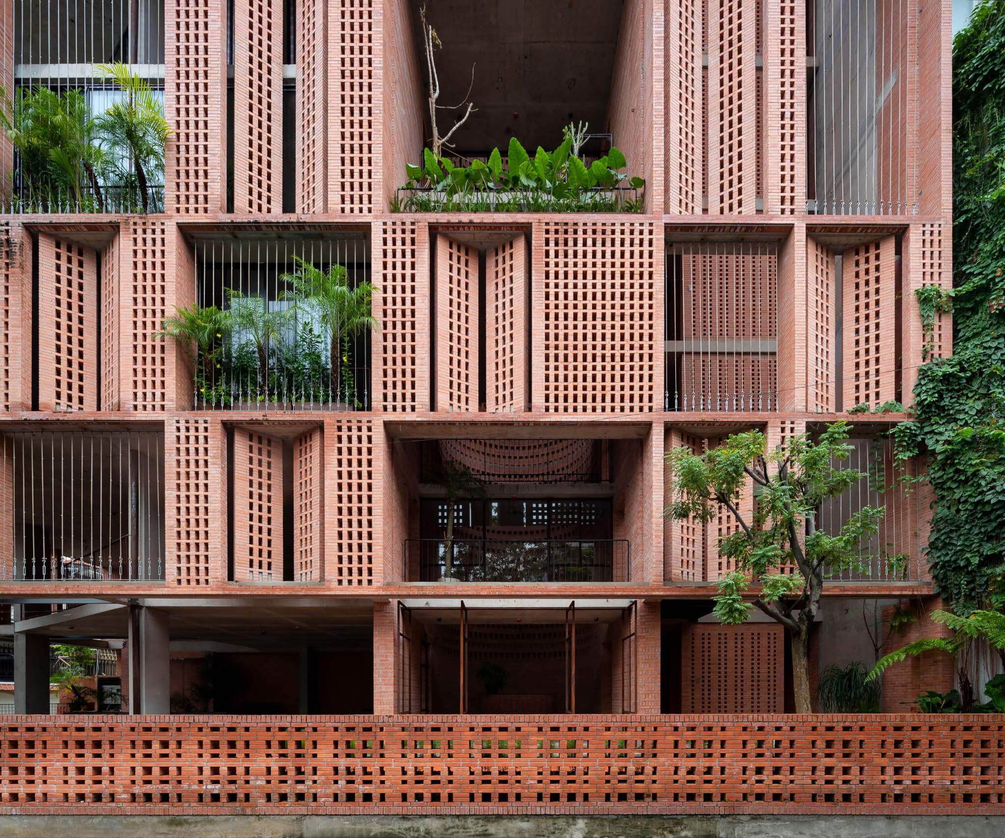 Perforated Brick Facade
