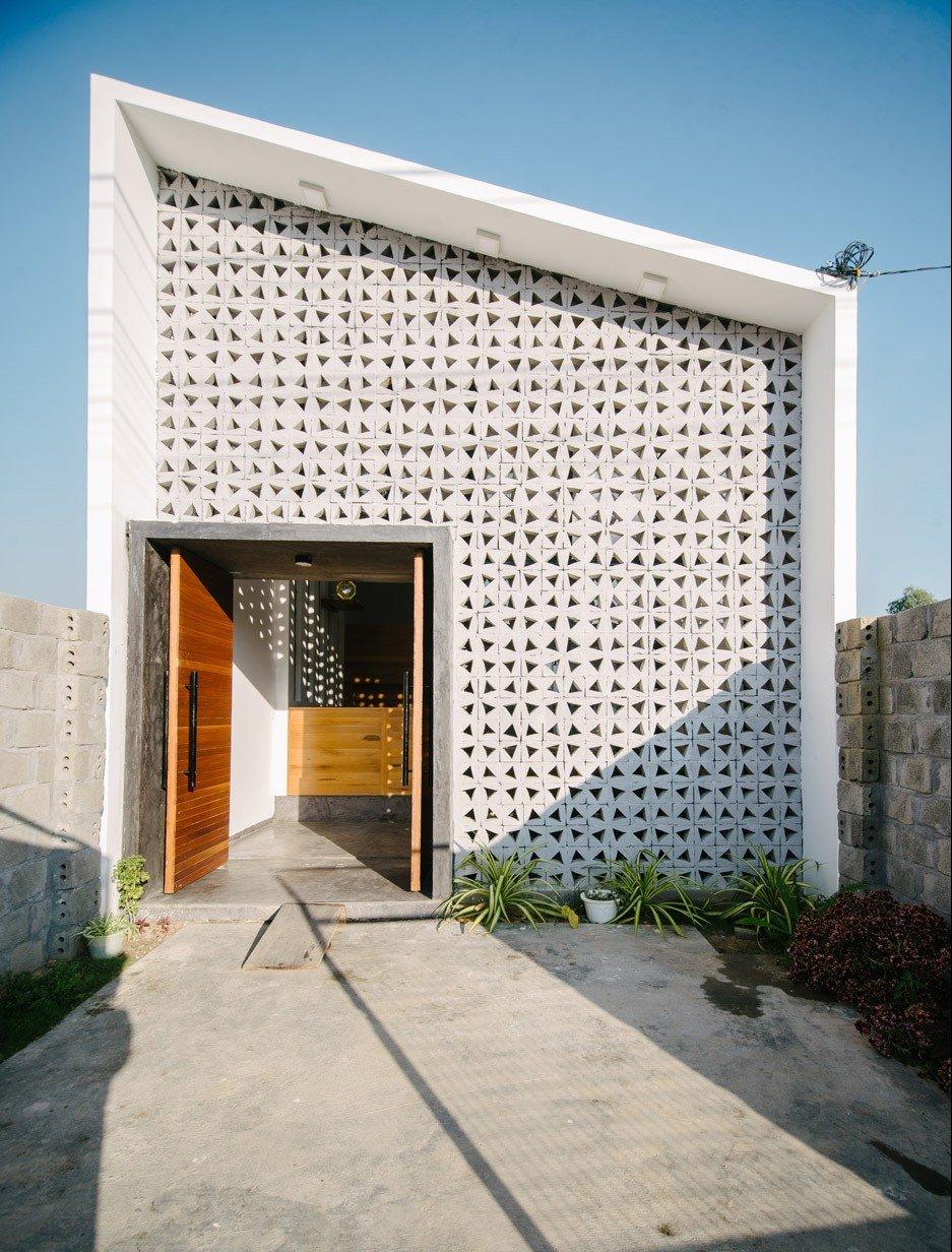 Perforated Concrete Facade